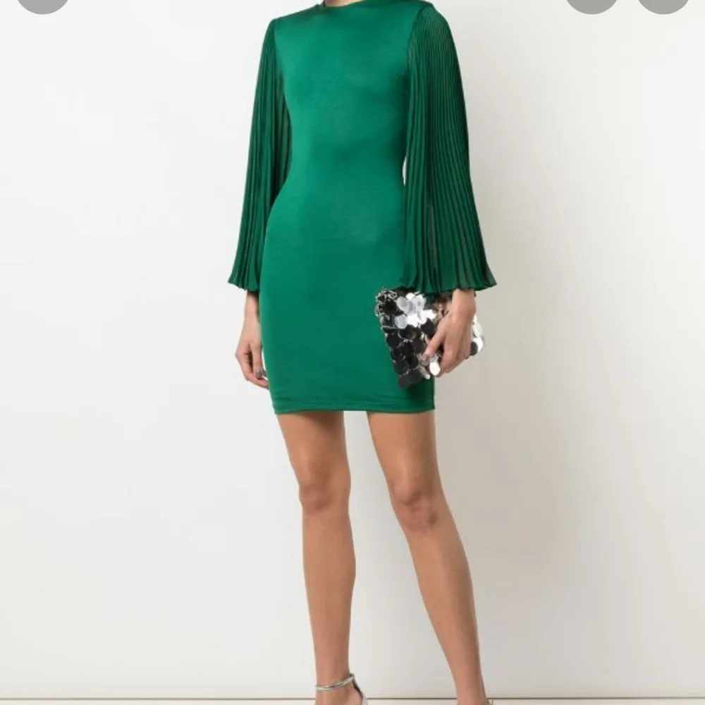 Alice+Olivia Zaya pleated-sleeve Mini Dress  Size 12 - Picture 6 of 10